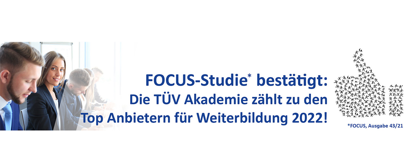 Focus Studie - TÜV Akademie ist Top-Anbieter für Weiterbildung